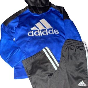 Adidas Blue and Black Tracksuit